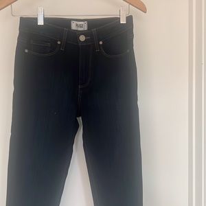 Paige denim size 26 dark wash excellent condition. High rise